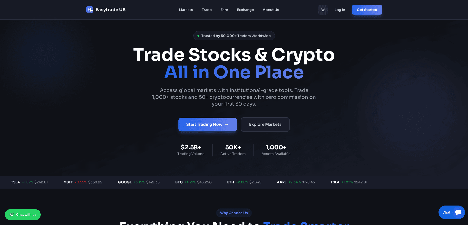 Website screenshot for https://easytradeus.com/ - 1
