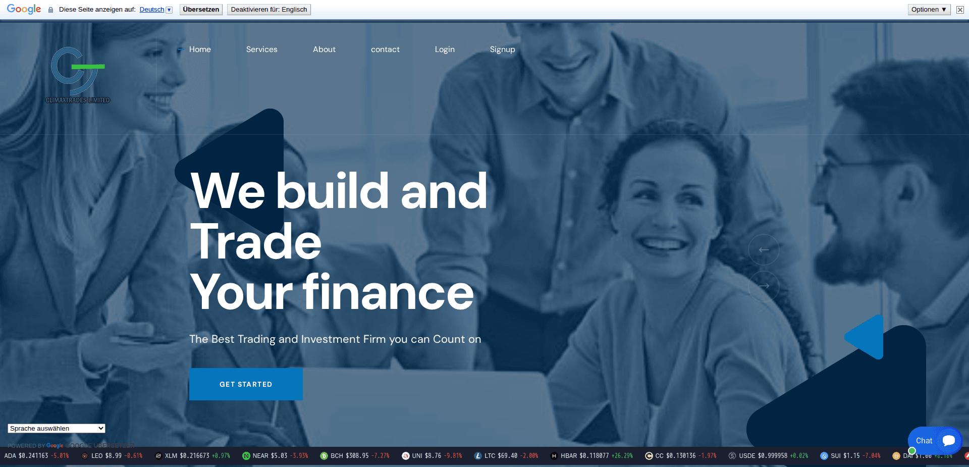 Website screenshot for https://climaxtrade.cc/ - 1