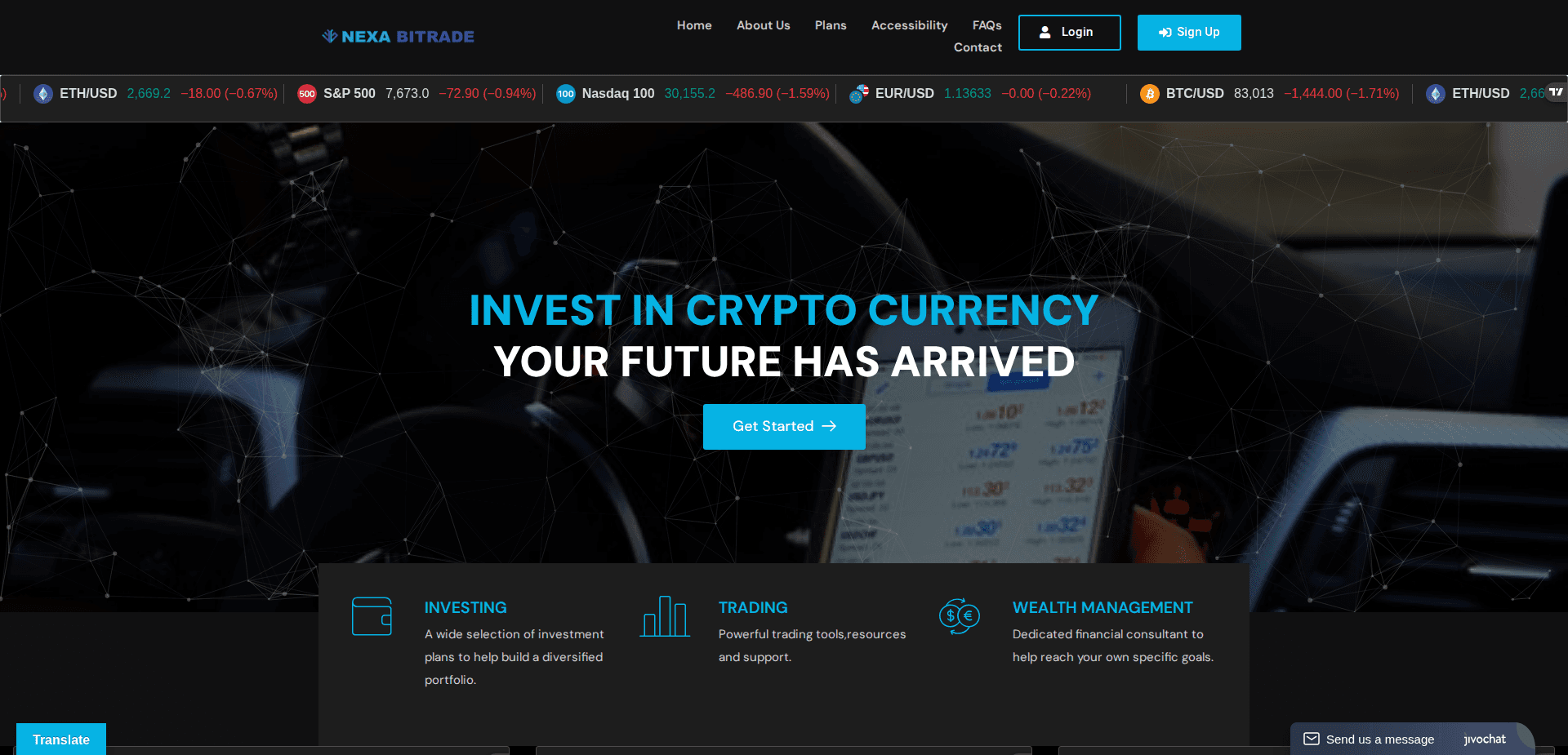 Website screenshot for https://nexabitrades.com/ - 1