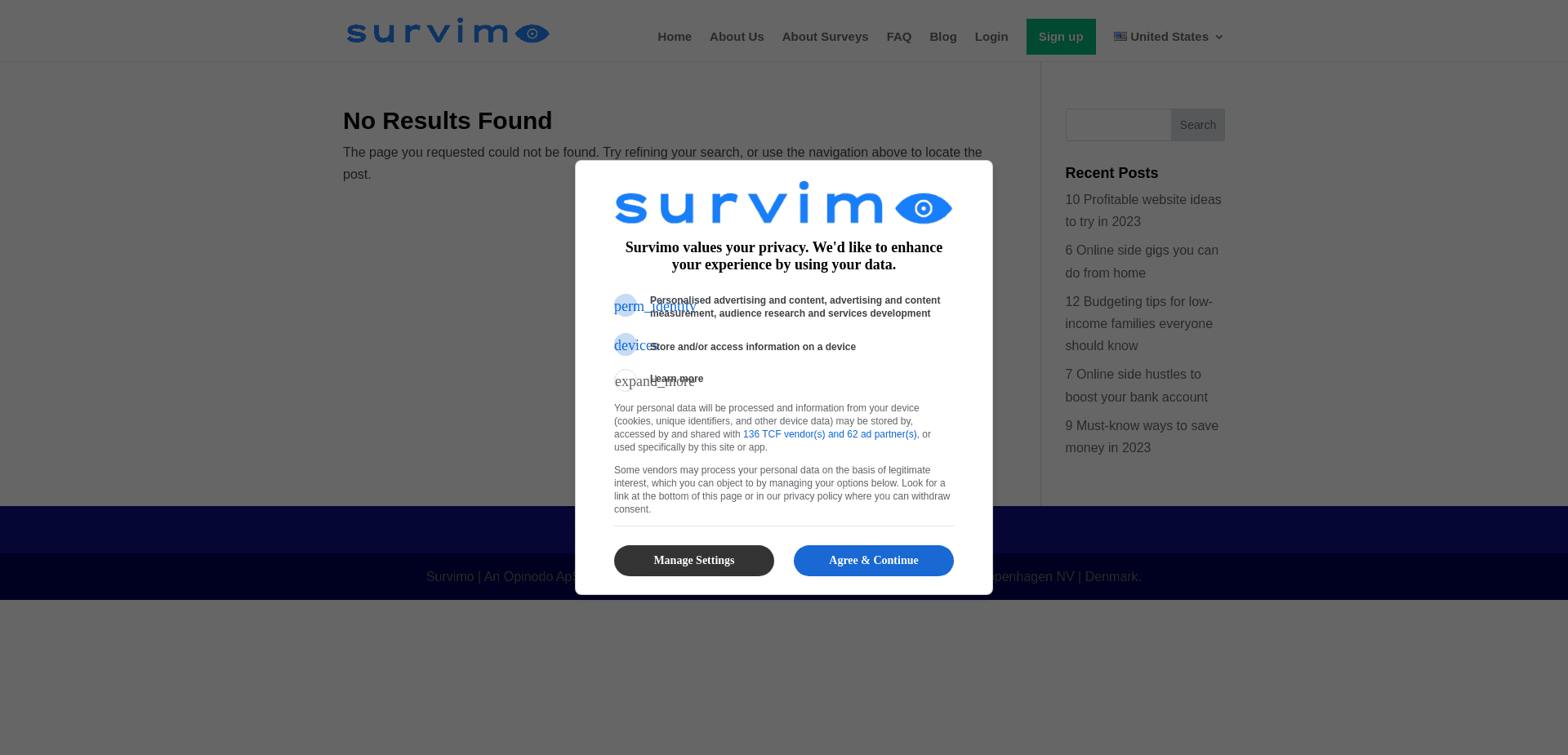 Screenshot for survimo.com - 2