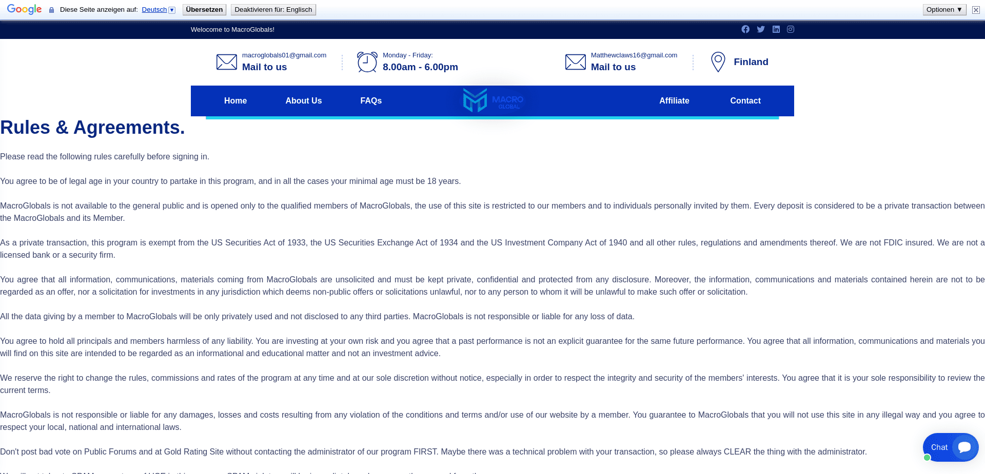 Screenshot for macroglobals.com - 3