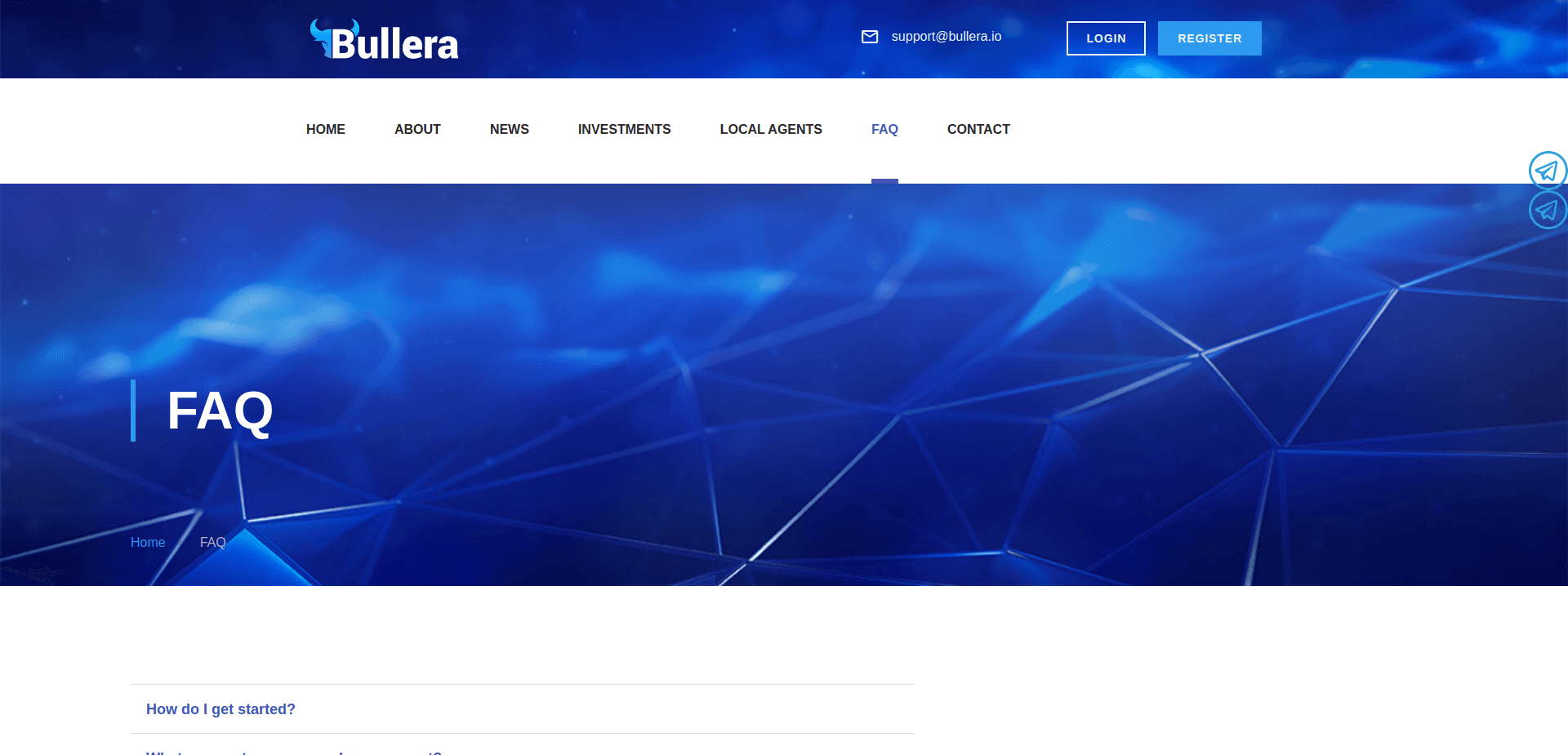 Screenshot for bullera.io - 2
