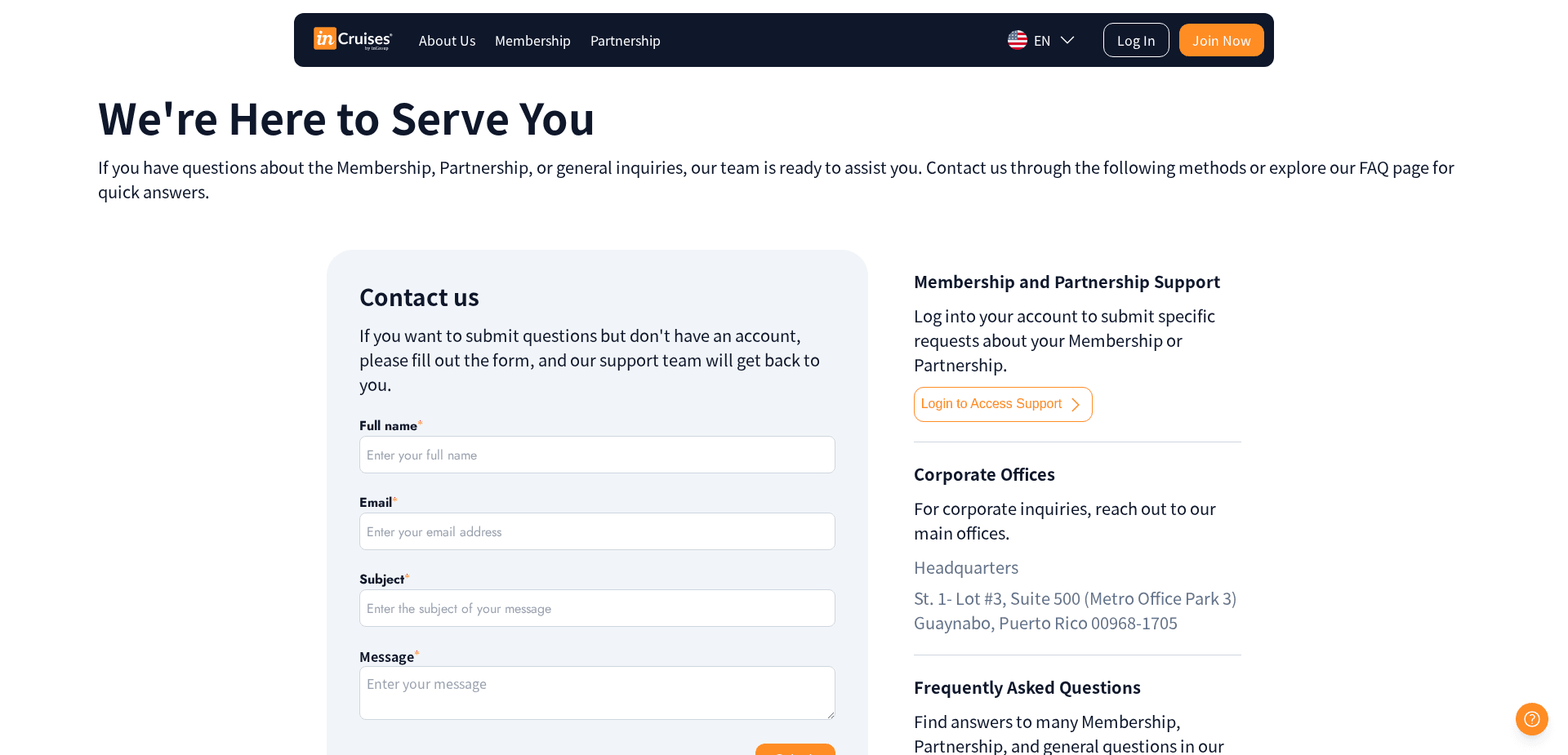 Screenshot for incruises.com - 2