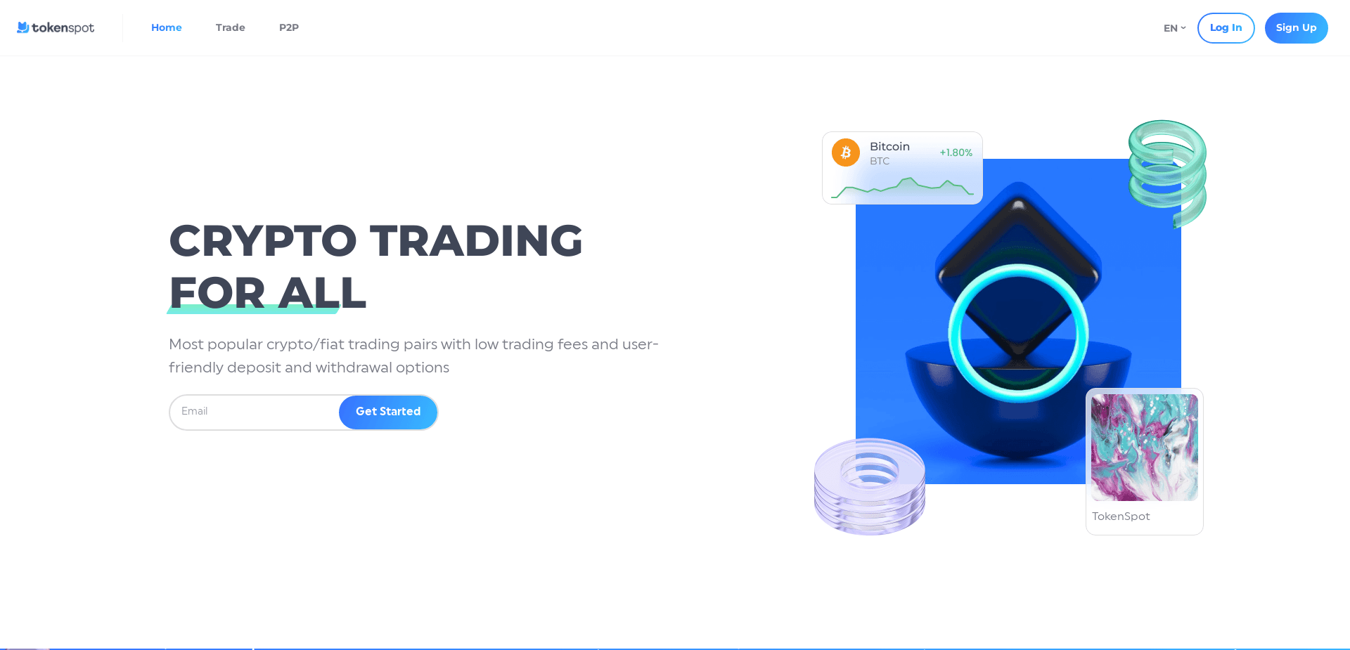 Screenshot for tokenspot.com - 1