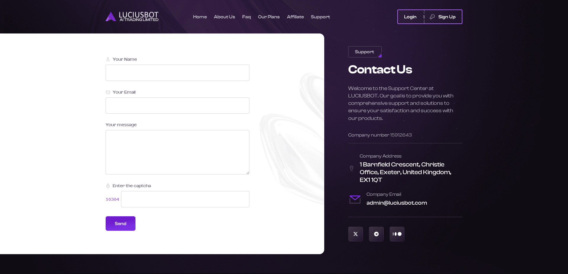 Screenshot for luciusbot.com - 0