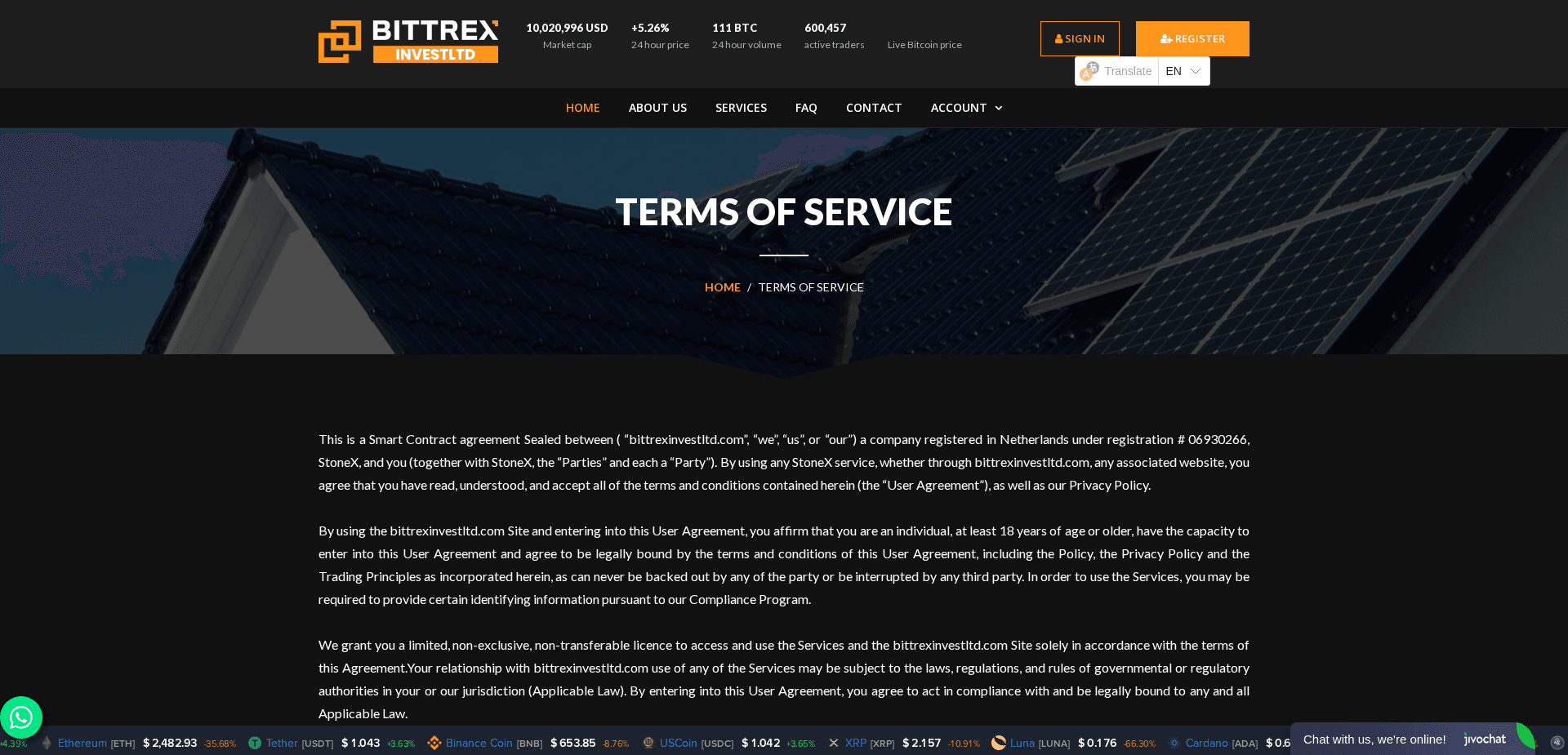 Screenshot for bittrexinvestltd.com - 3