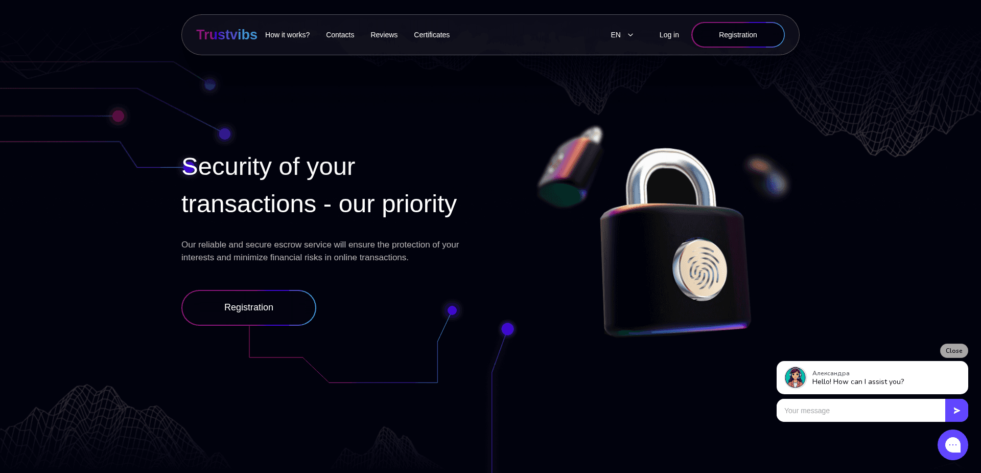 Screenshot for trustvibs.com - 0