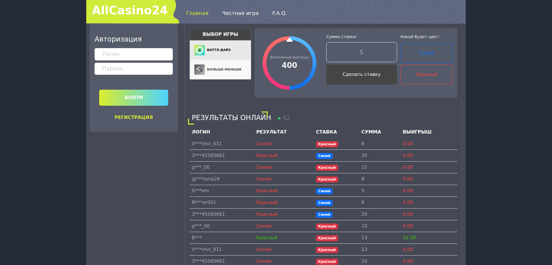 Screenshot for allcasino24.ru - 6