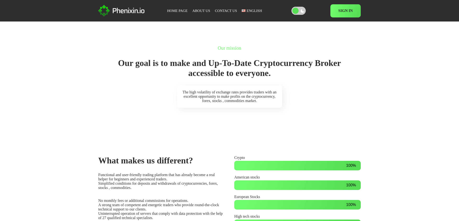 Screenshot for phenixin.io - 0