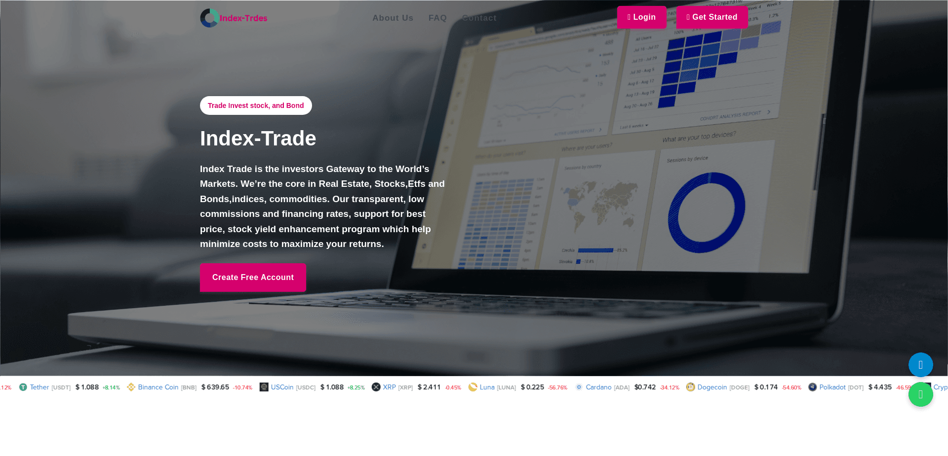 Screenshot for index-trades.com - 2