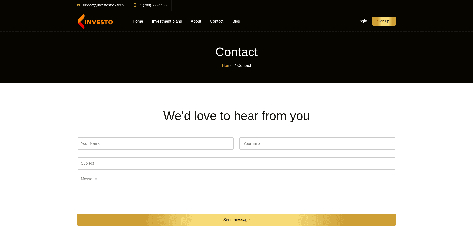 Screenshot for investostocks.online - 1