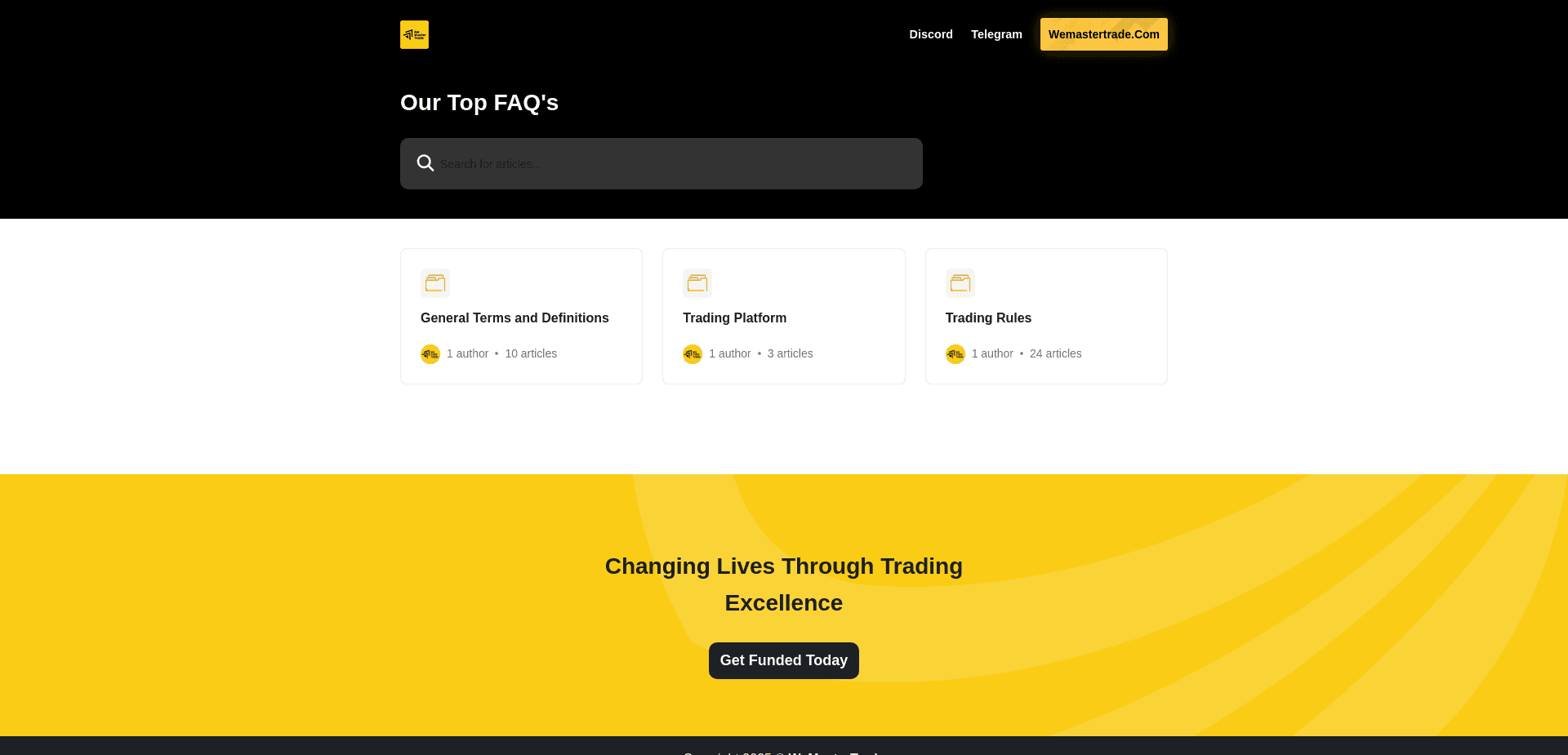 Screenshot for wemastertrade.com - 2