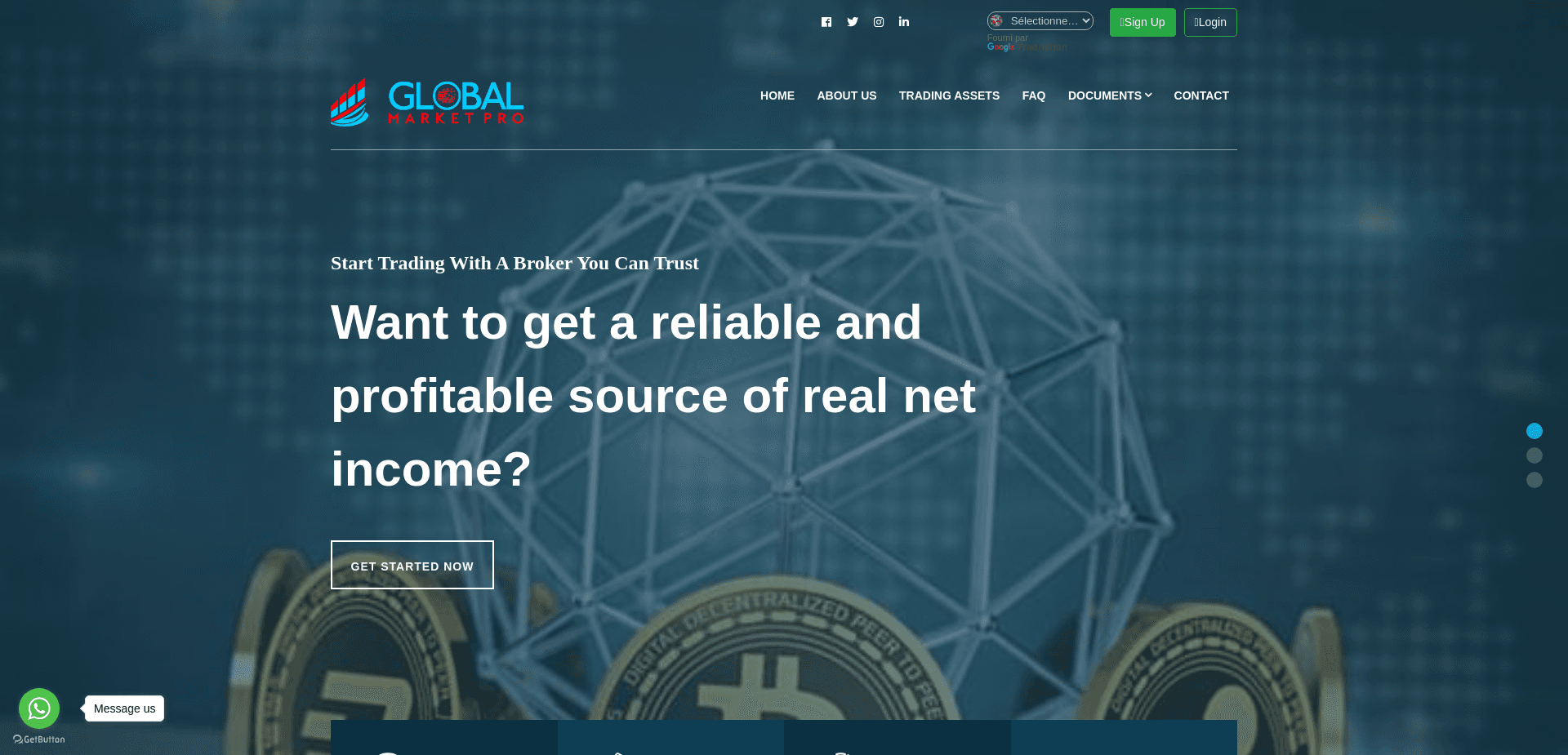 Screenshot for globalmarketpro.live - 1