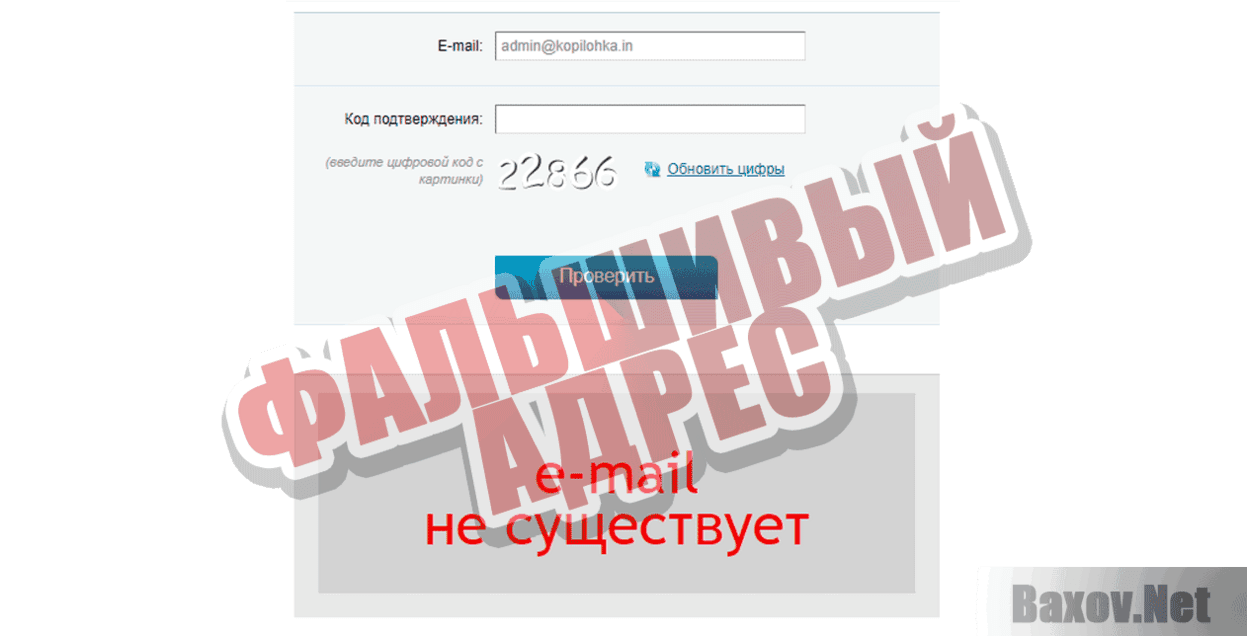 Kopilochka Фальшивый адрес