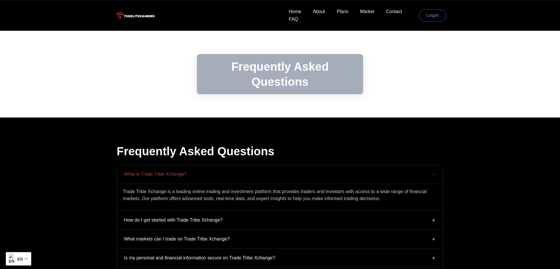 Screenshot for theelitegainers.com - 6