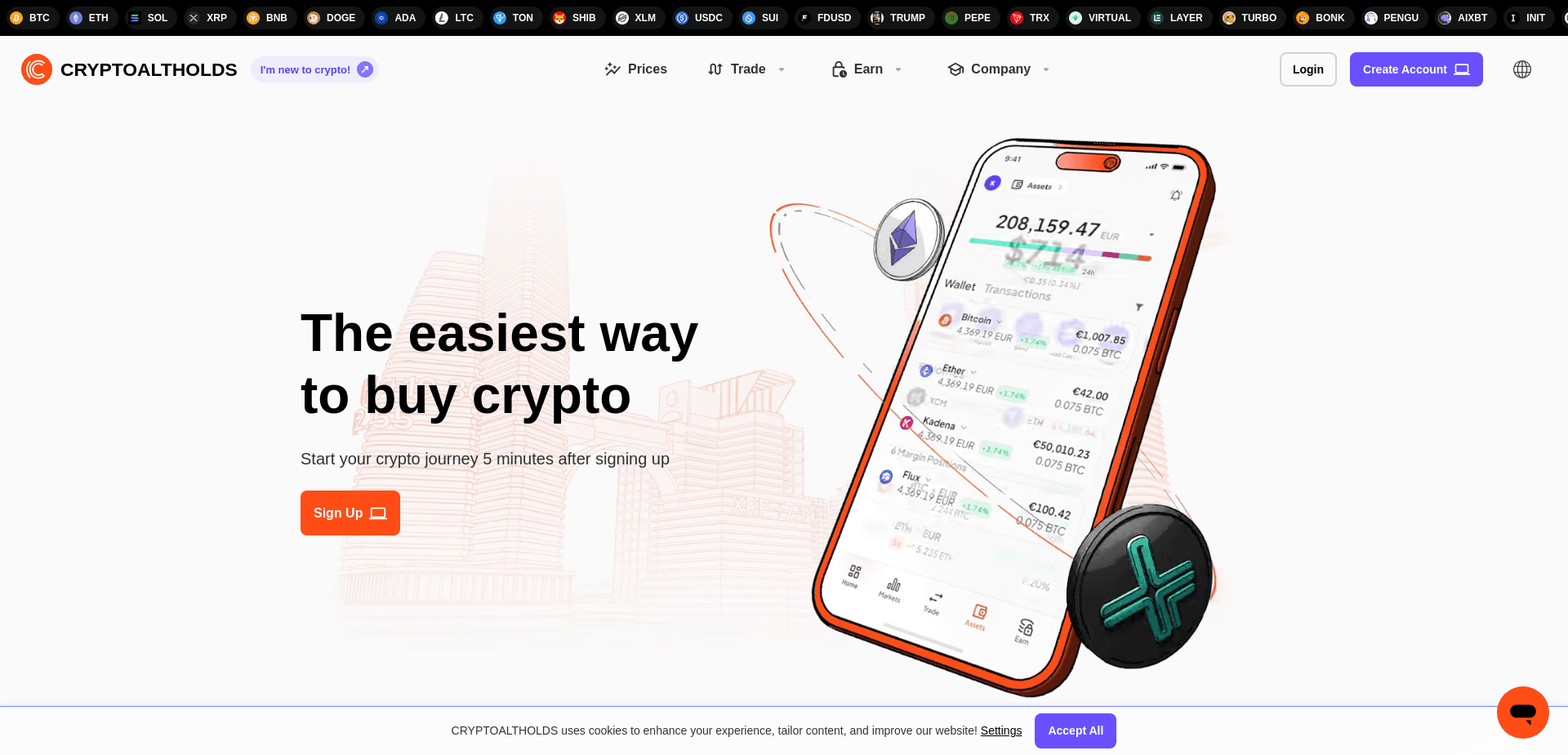 Screenshot for cryptoaltholds.com - 1