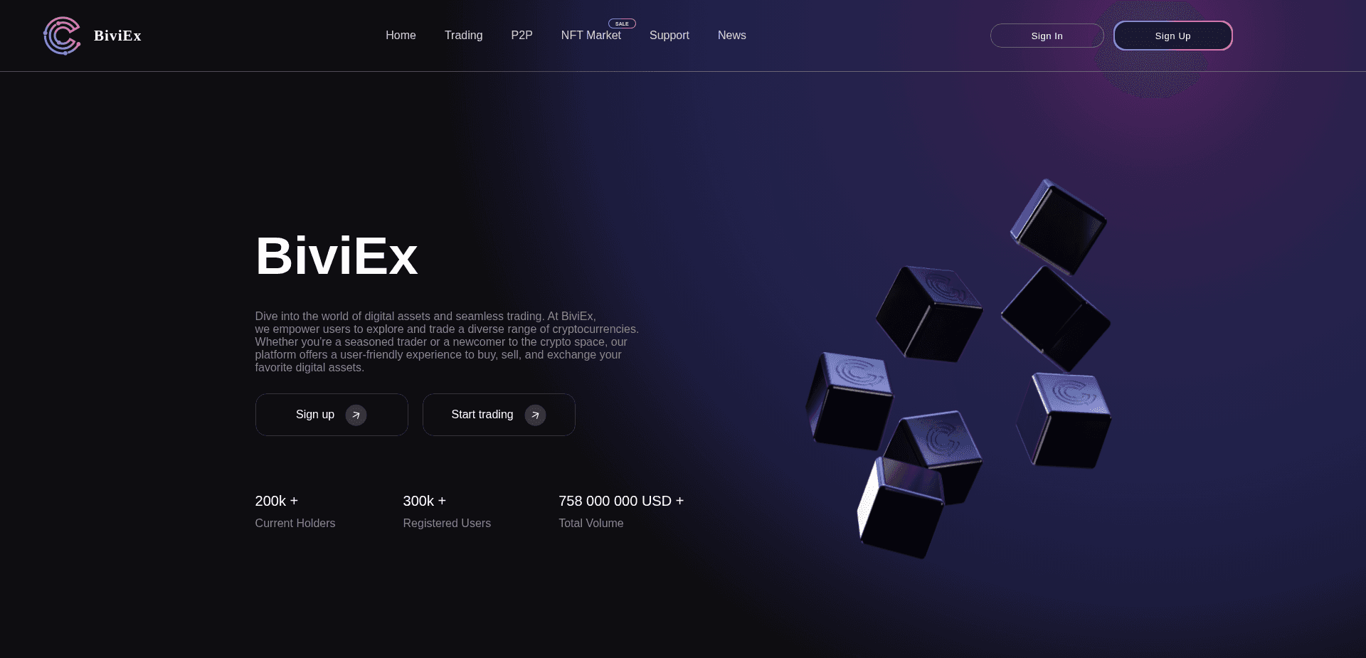 Screenshot for biviex.com - 1