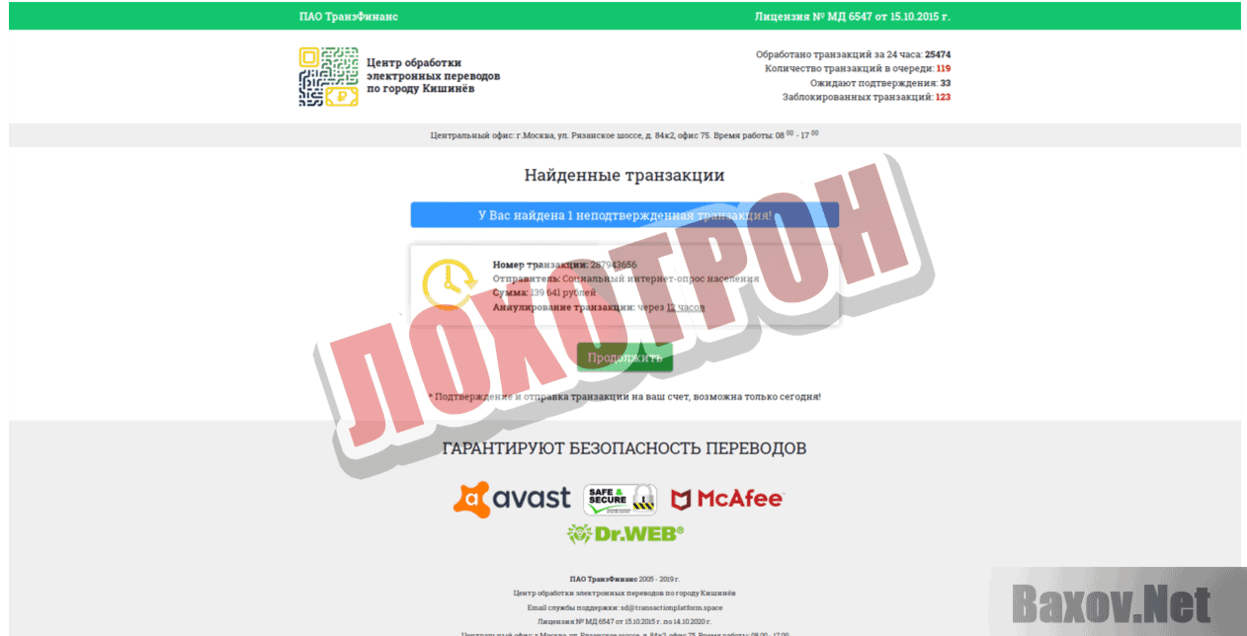 ПАО ТранзФинанс Лохотрон