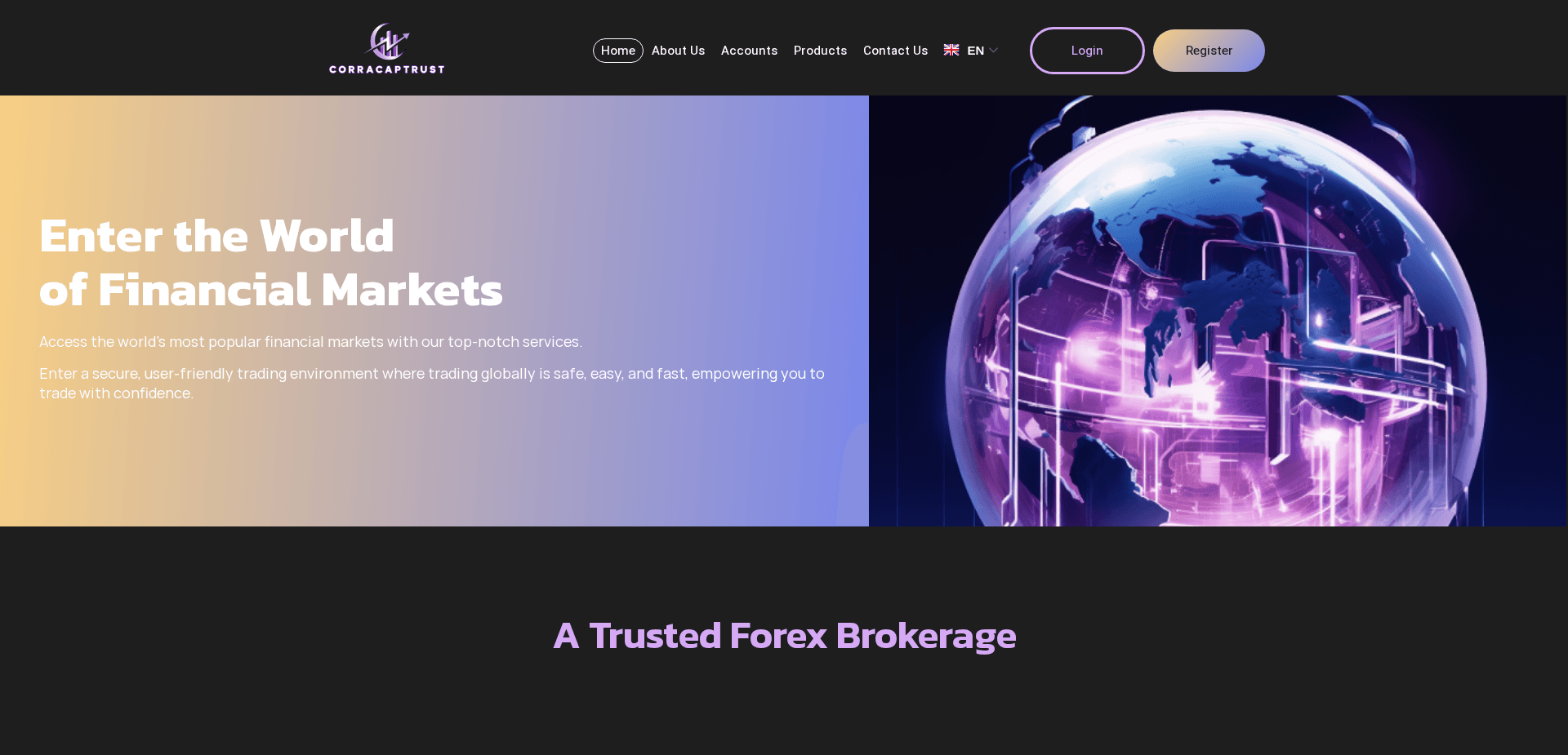 Screenshot for corracaptrust.com - 0