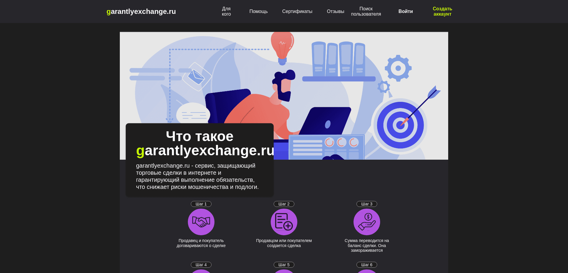 Screenshot for garantlyexchange.ru - 2