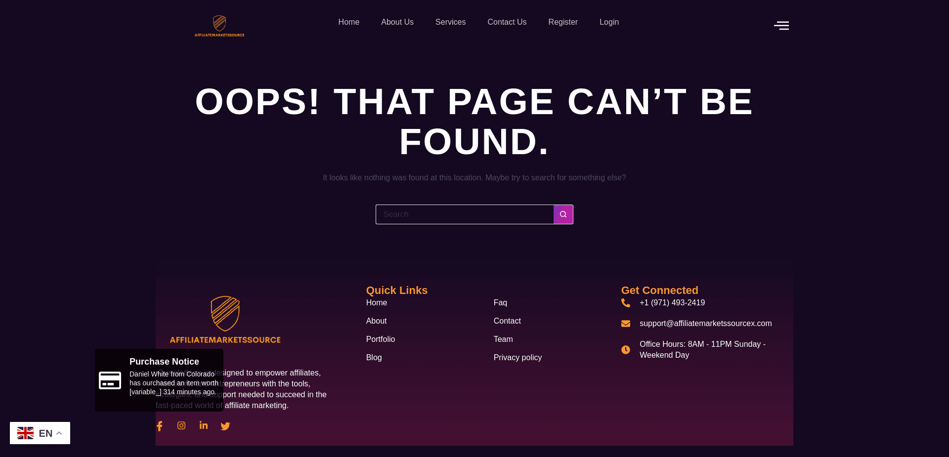 Screenshot for affiliatemarketssourcex.com - 1