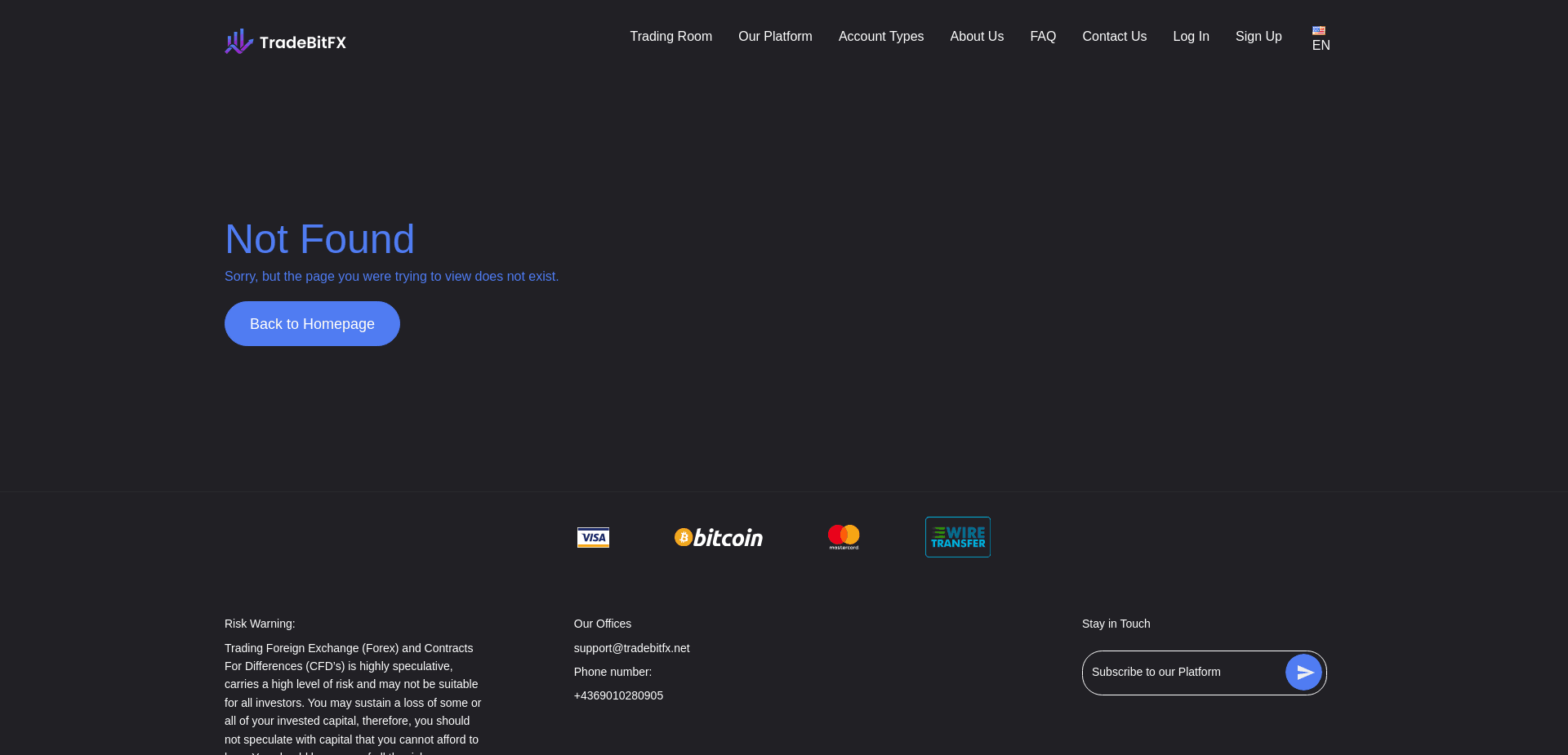 Screenshot for tradebitfx.net - 2