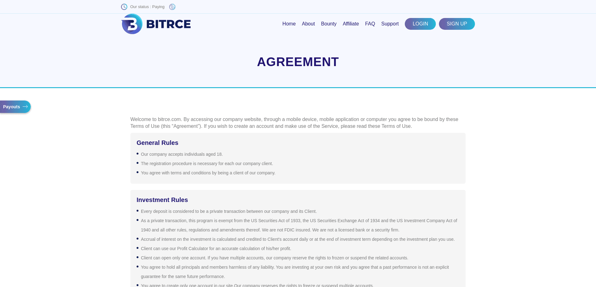 Screenshot for bitrce.com - 1