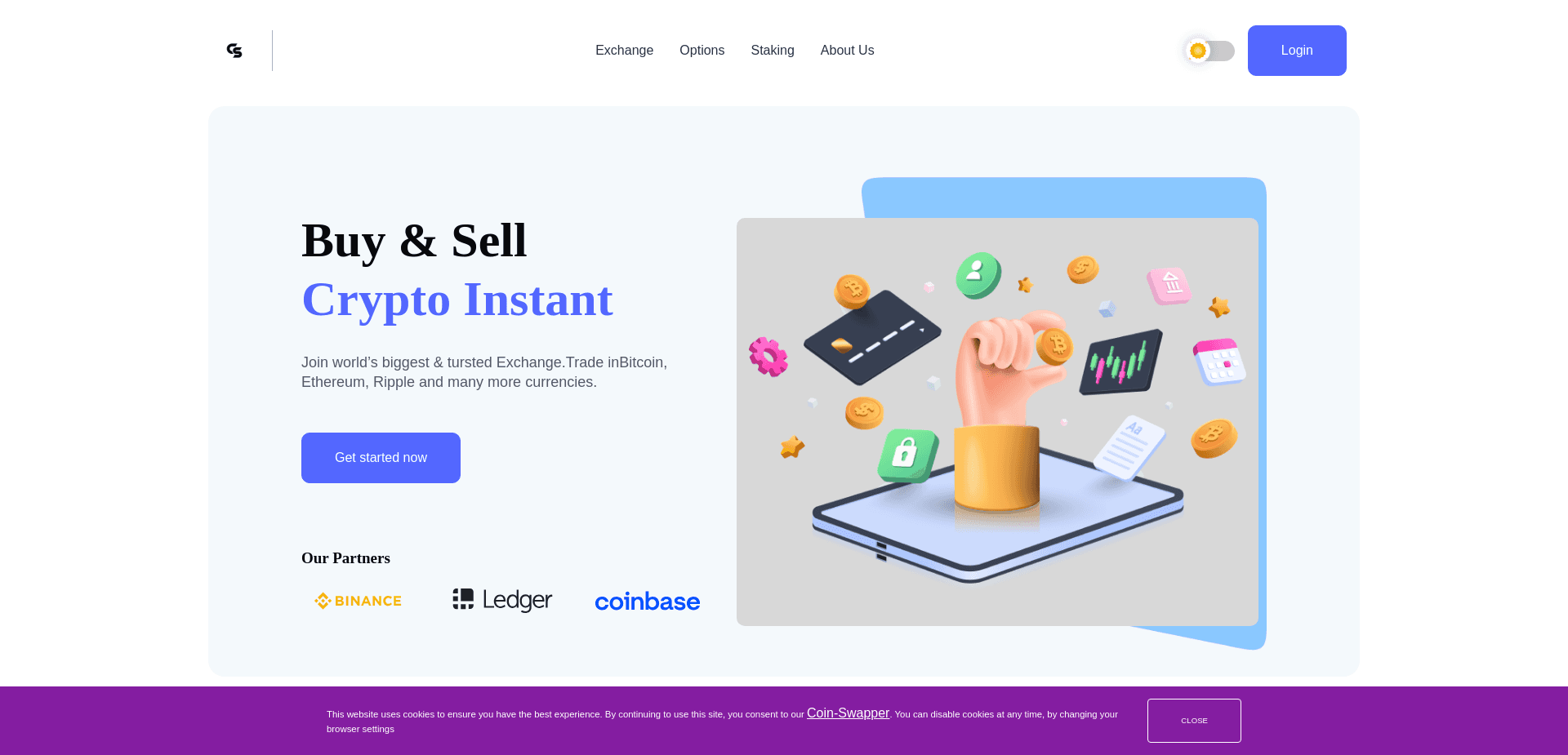 Screenshot for coin-swapper.com - 0