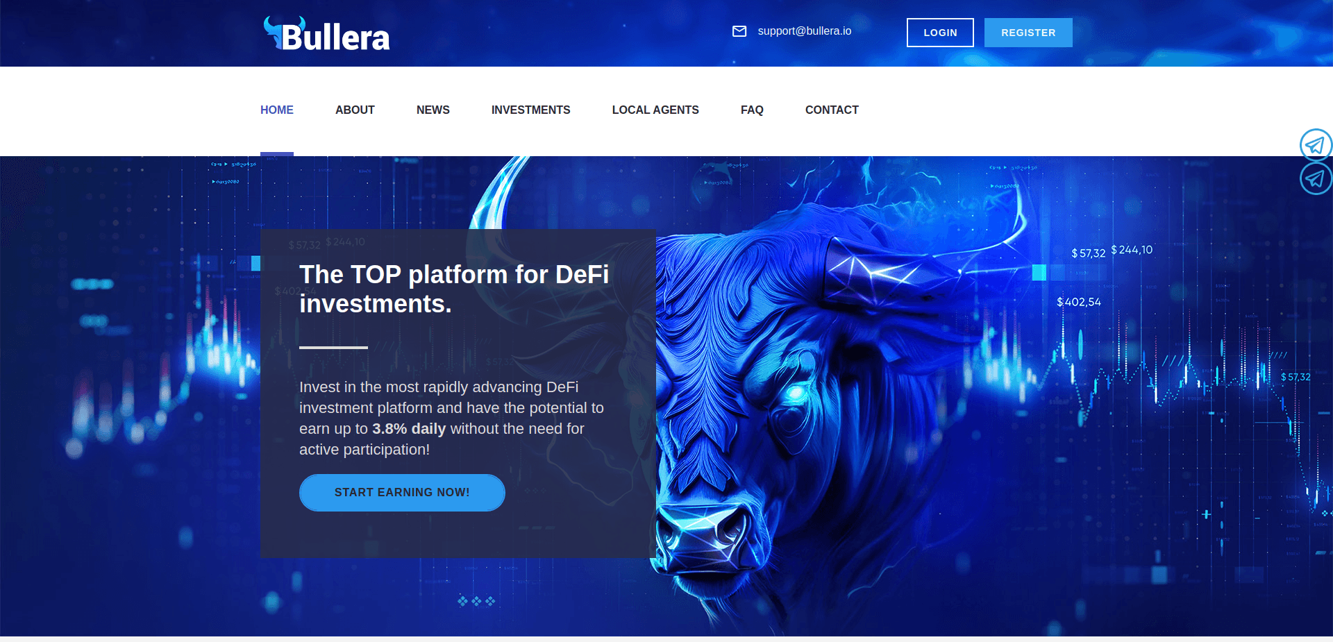 Screenshot for bullera.io - 1