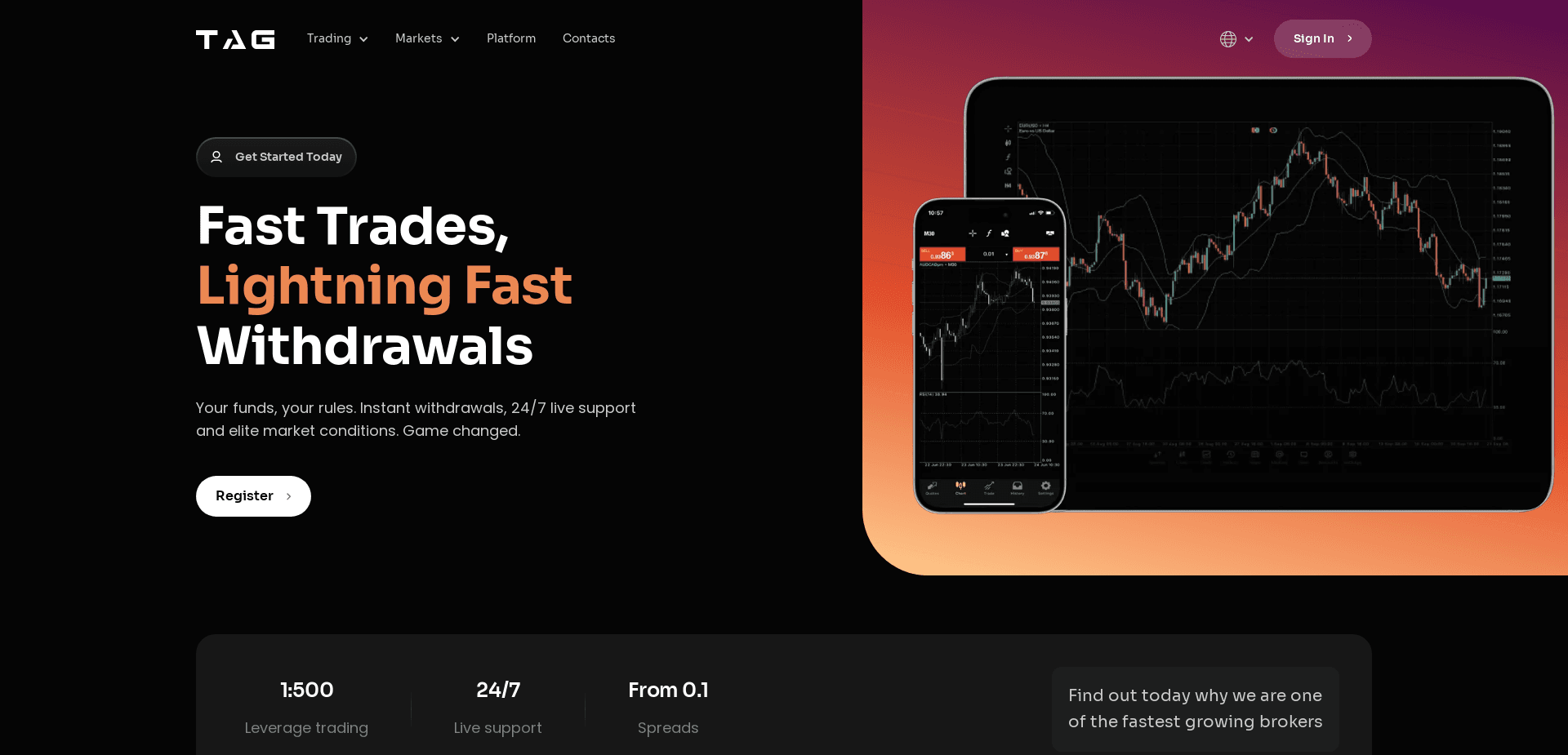 Screenshot for tagfxpro.com - 0