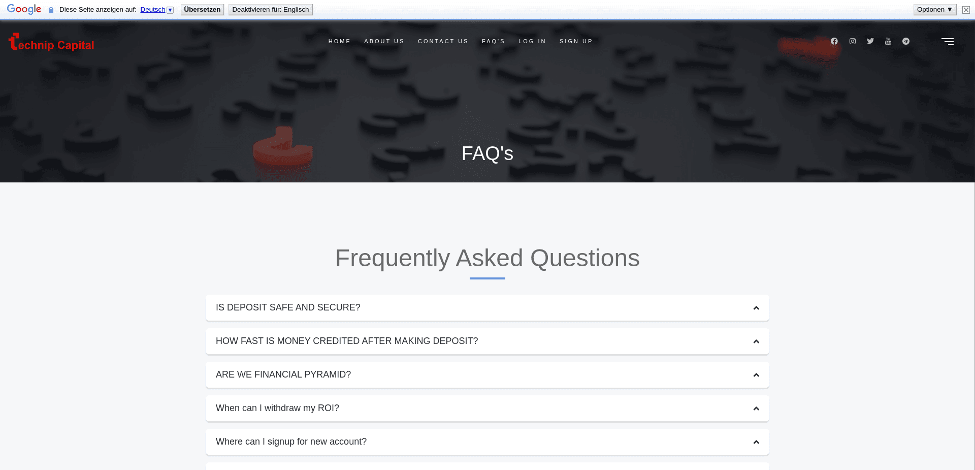 Screenshot for technip-capital.com - 2