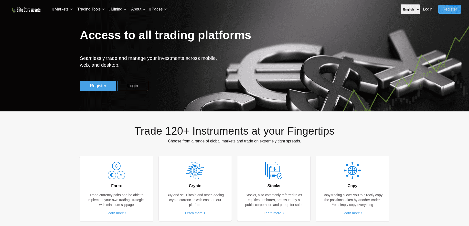 Screenshot for elitecoreassets.com - 0