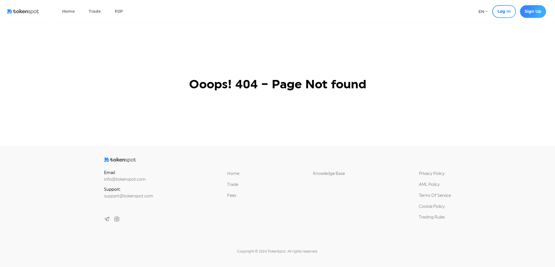 Screenshot for tokenspot.com - 2