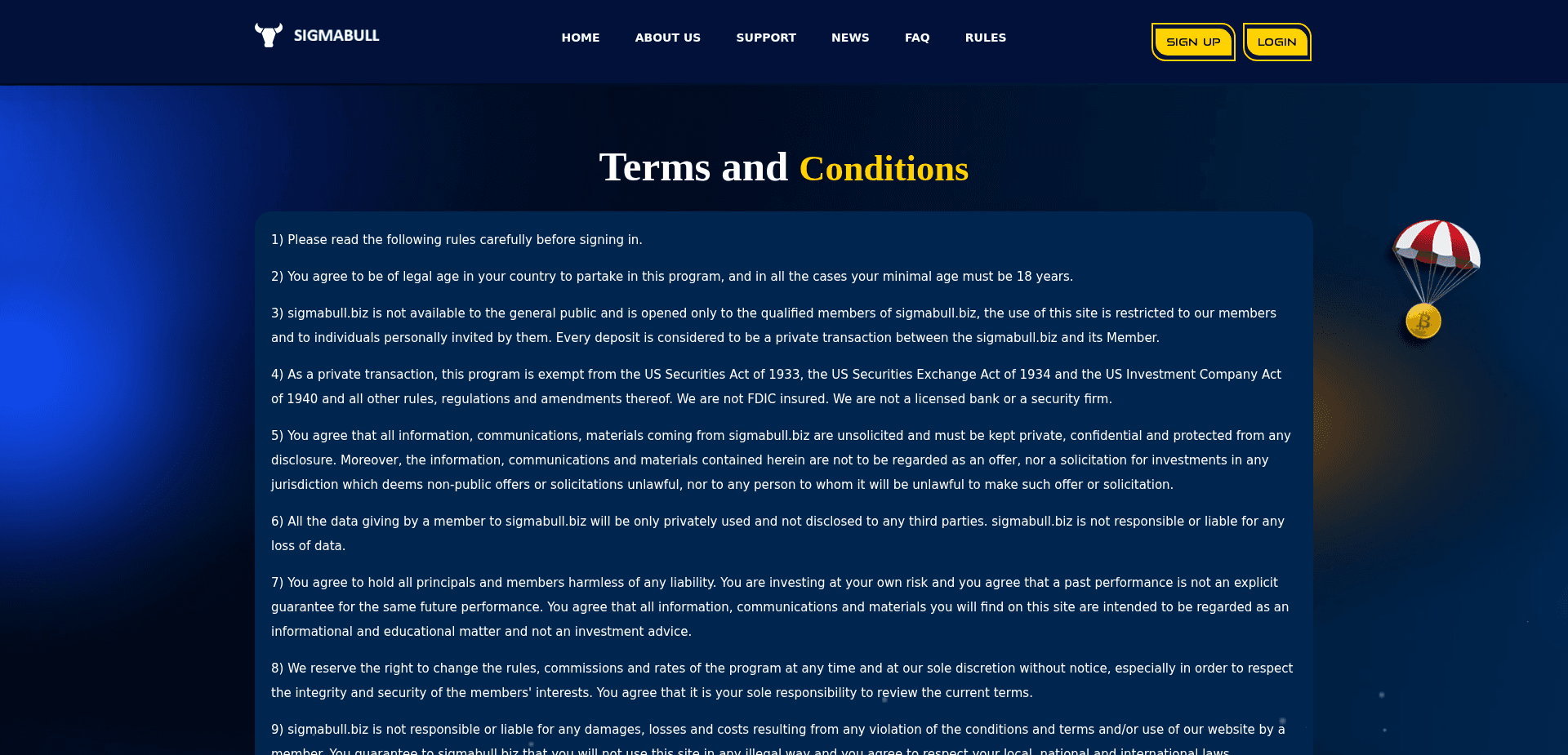 Screenshot for sigmabull.biz - 0