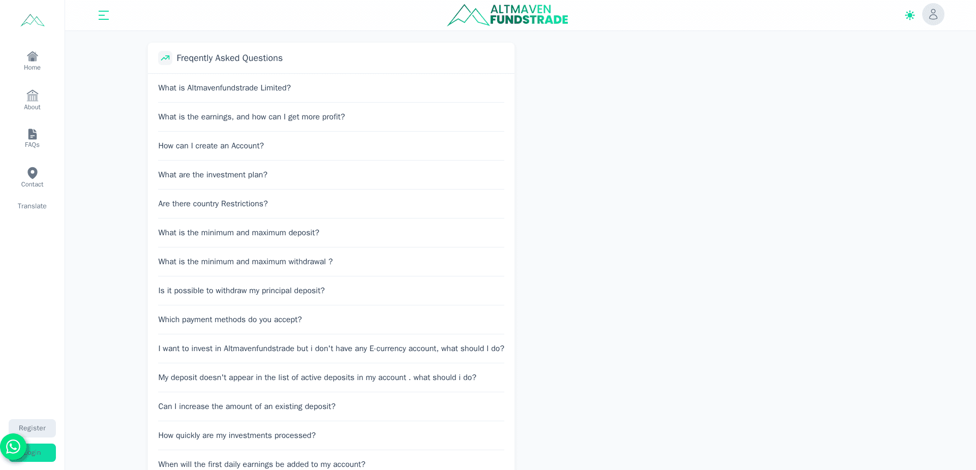 Screenshot for altmavenfundstrade.com - 4