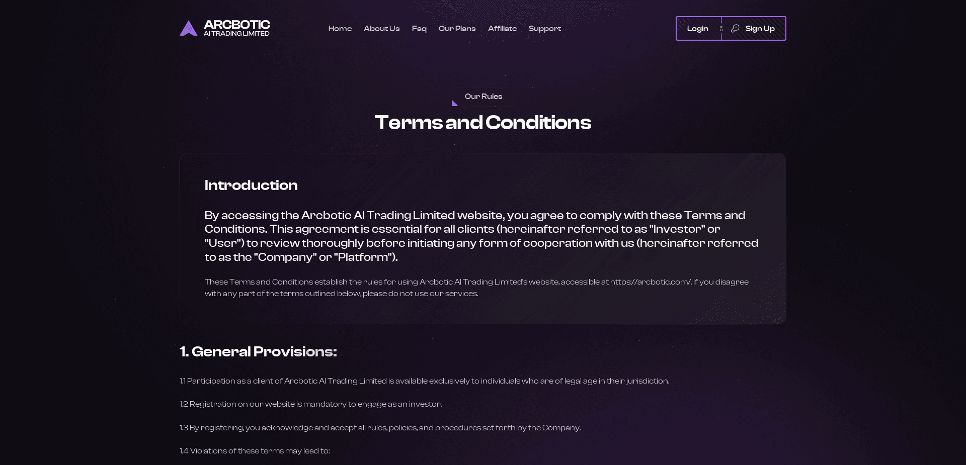 Screenshot for arcbotic.com - 2