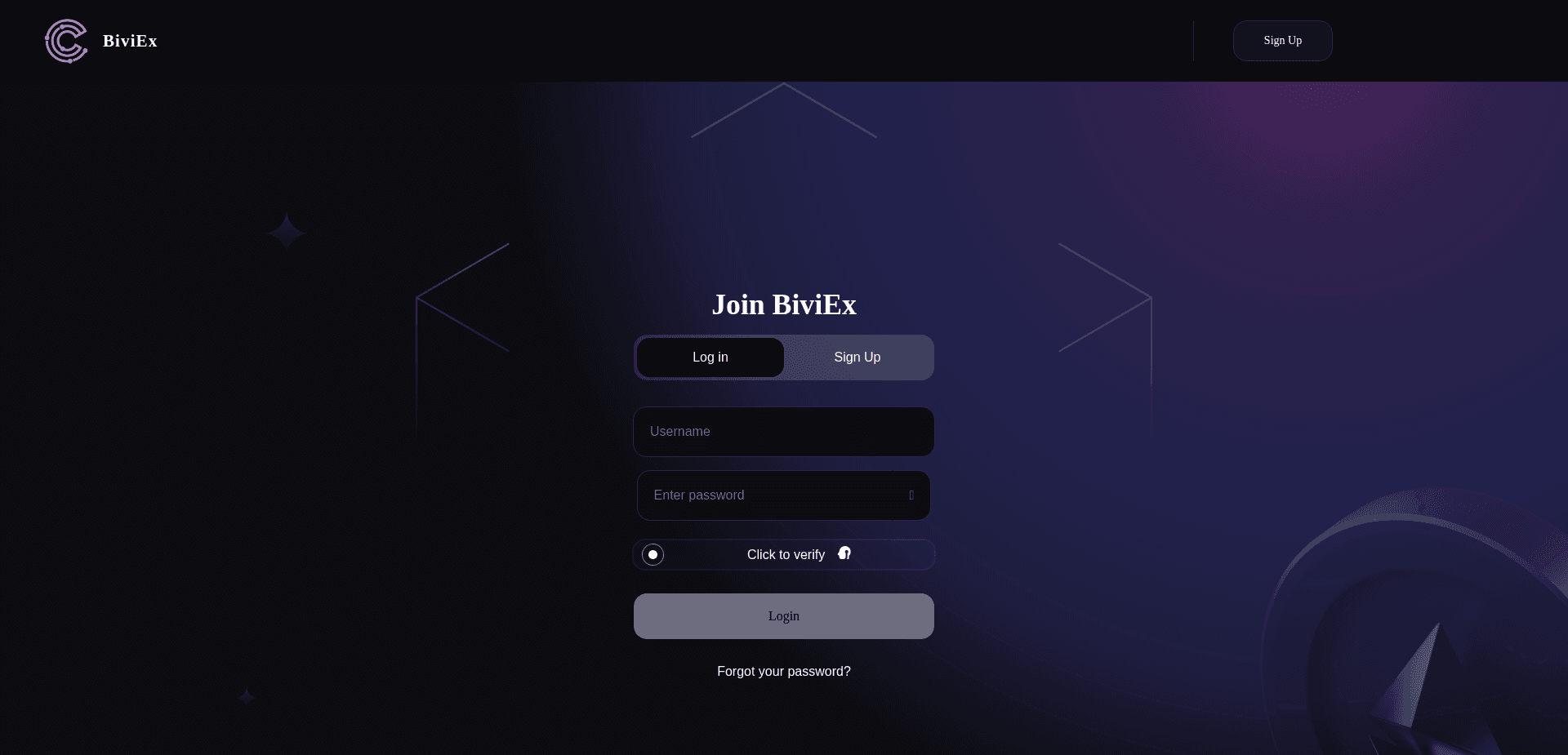 Screenshot for biviex.com - 0