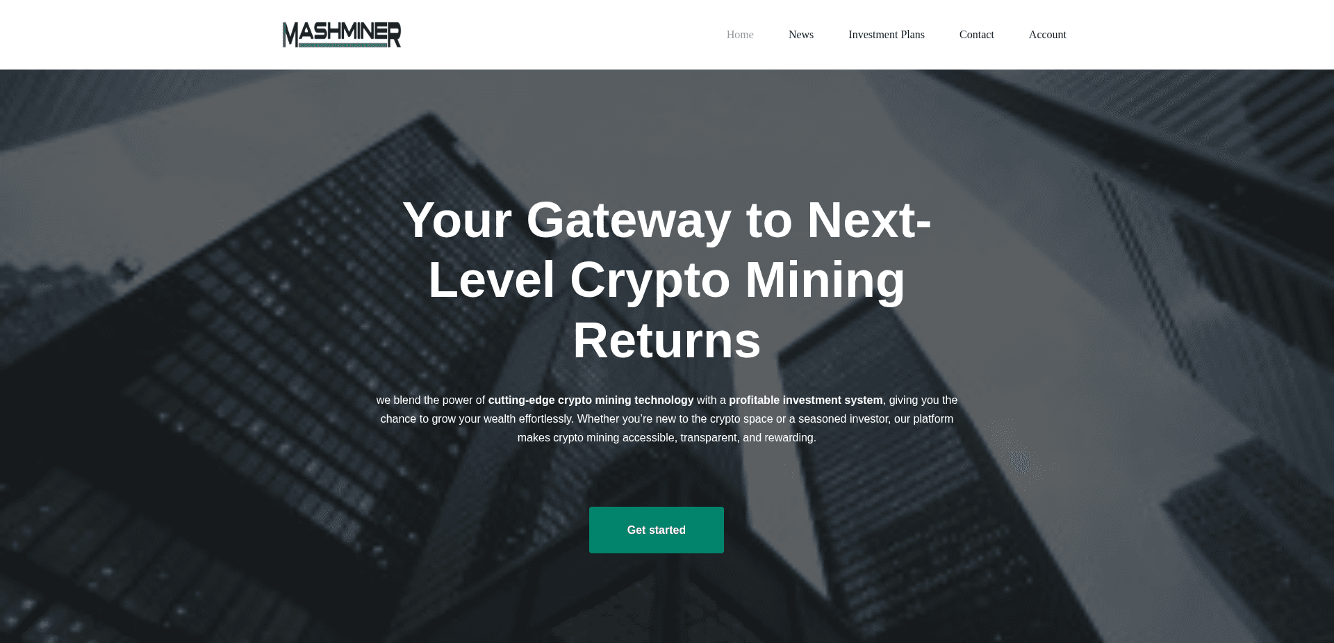 Screenshot for mashminer.xyz - 1