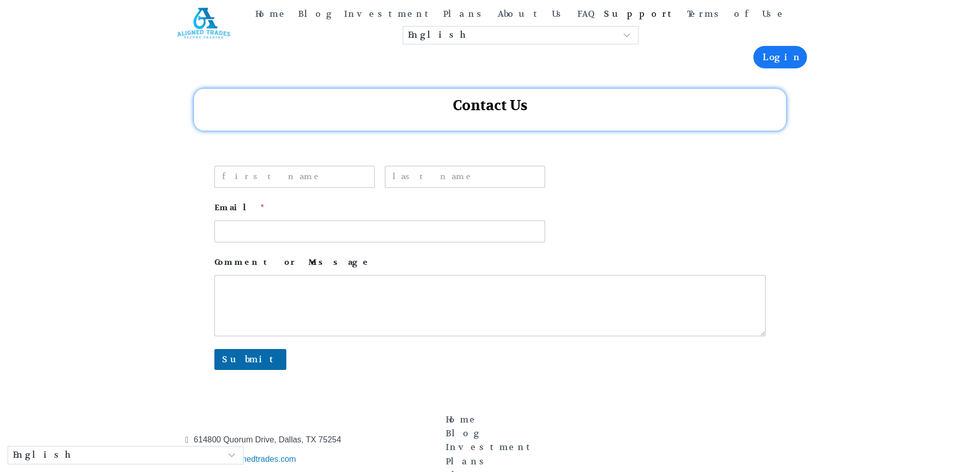 Screenshot for alignedtrades.com - 0