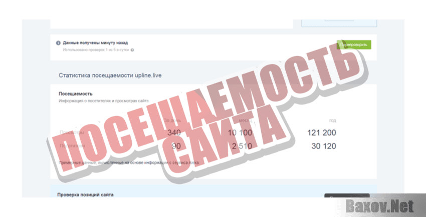 UpLine Посещаемость сайта