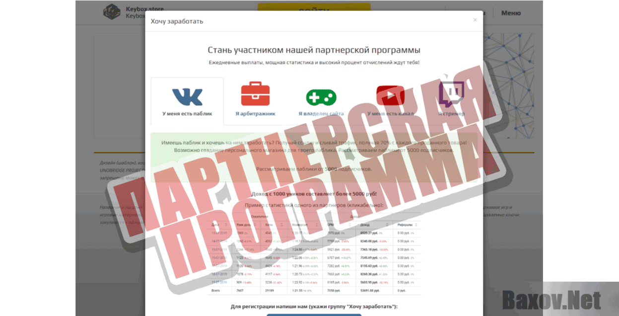 MrKeys ПАРТНЕРСКАЯ ПРОГРАММА