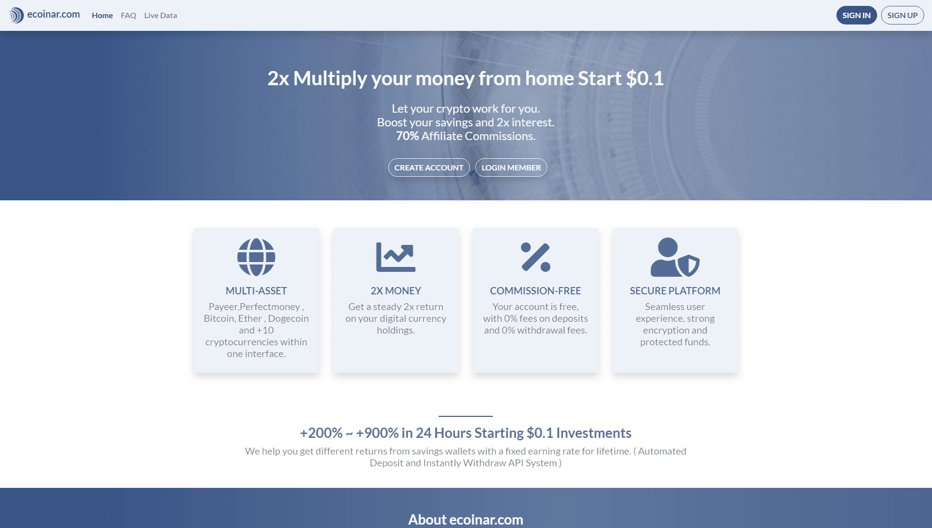 Ecoinar развод, лохотрон или правда. Только честные и правдивые отзывы на Baxov.Net