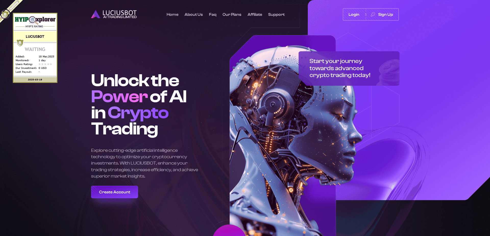 Screenshot for luciusbot.com - 3