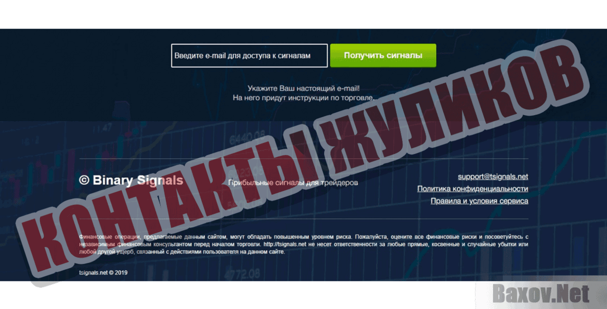 Binary Signals Контакты жуликов