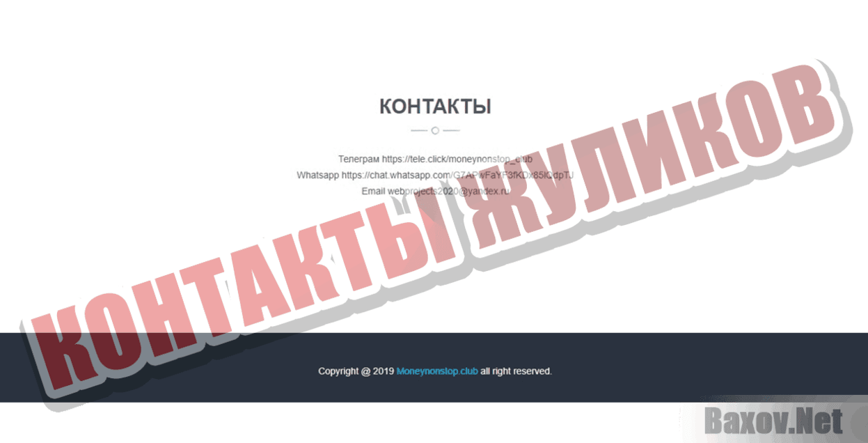 Moneynonstop Контакты жуликов