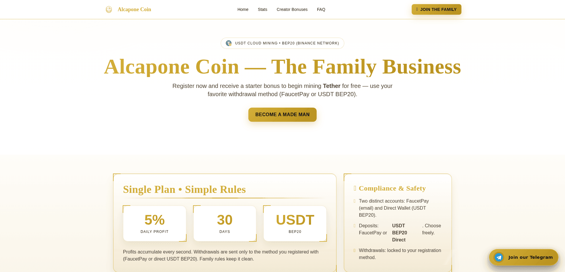 Screenshot for alcaponecoin.site - 0