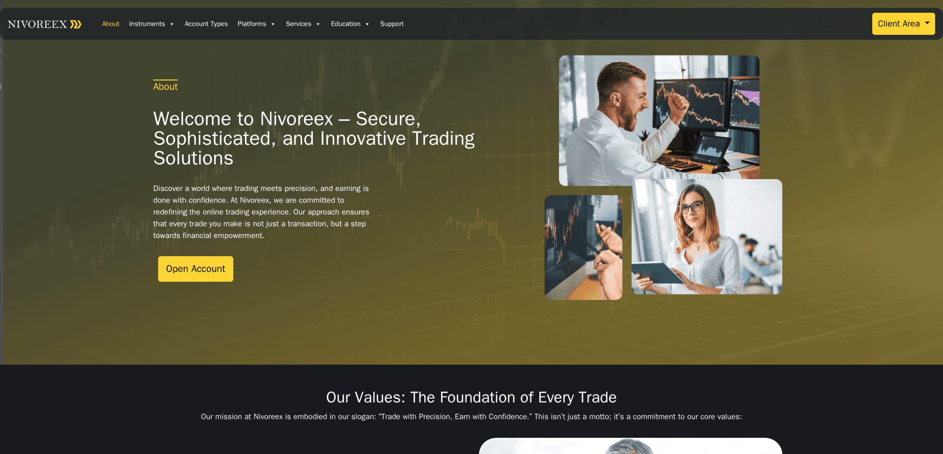 Screenshot for nivoreex.com - 0