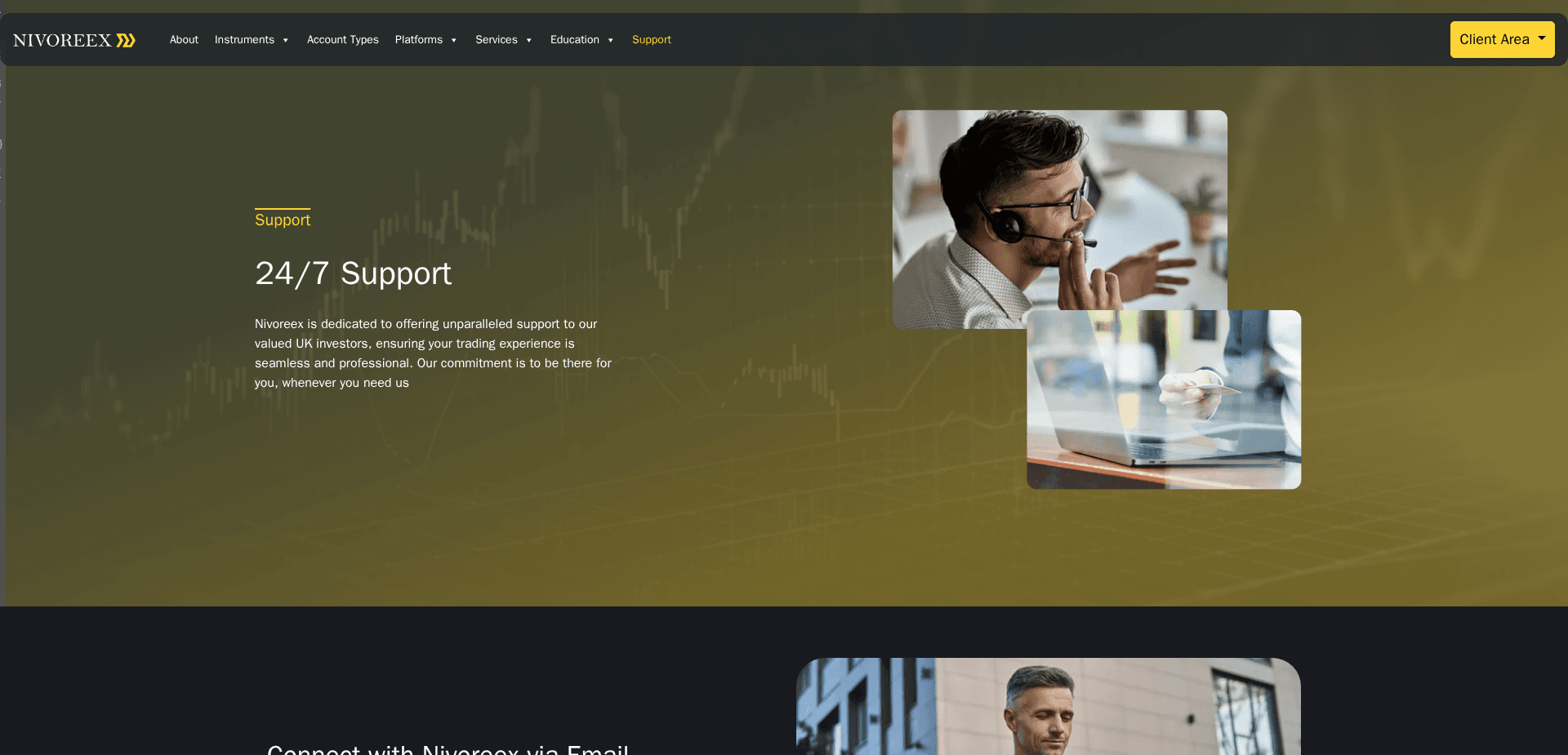 Screenshot for nivoreex.com - 2