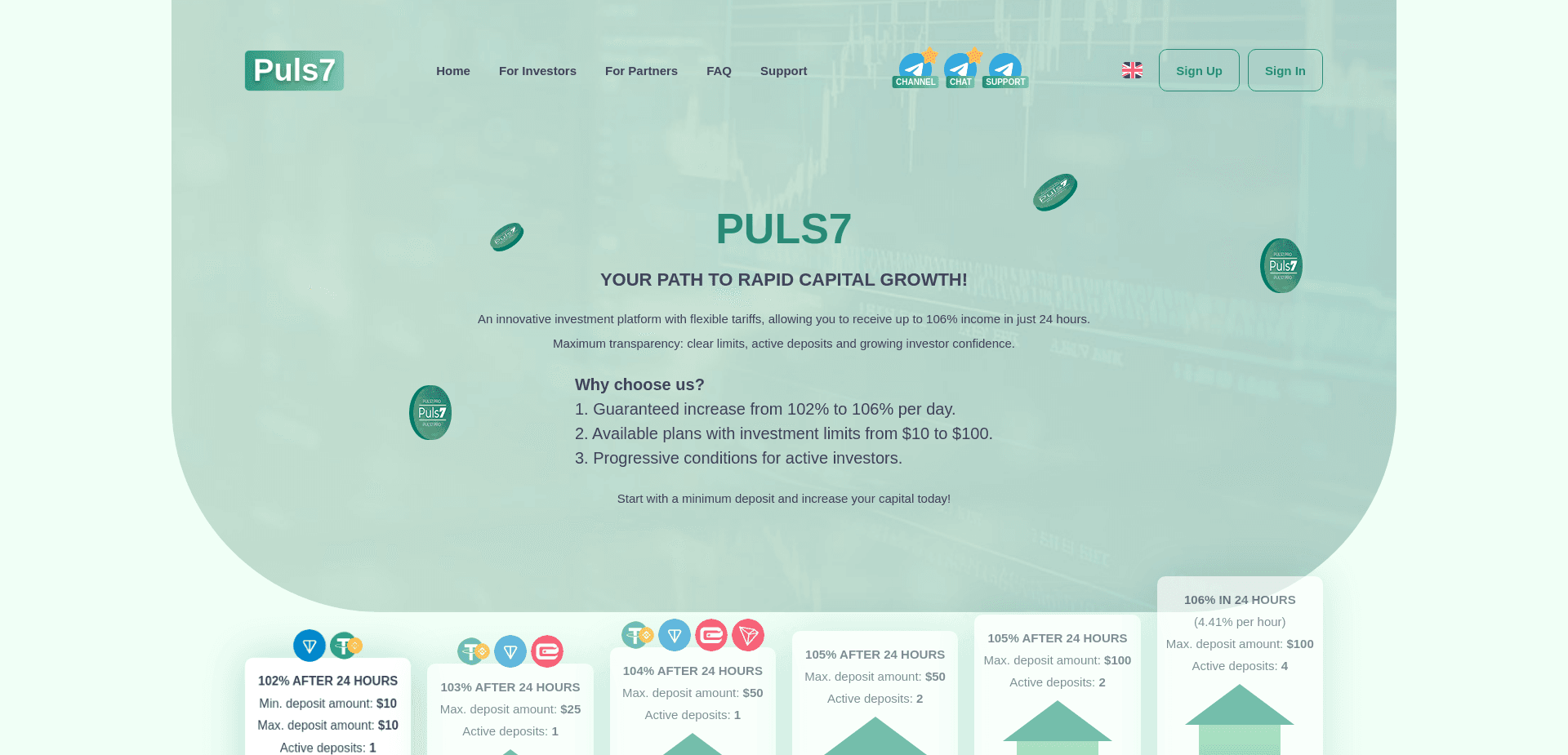 Screenshot for puls7.pro - 1