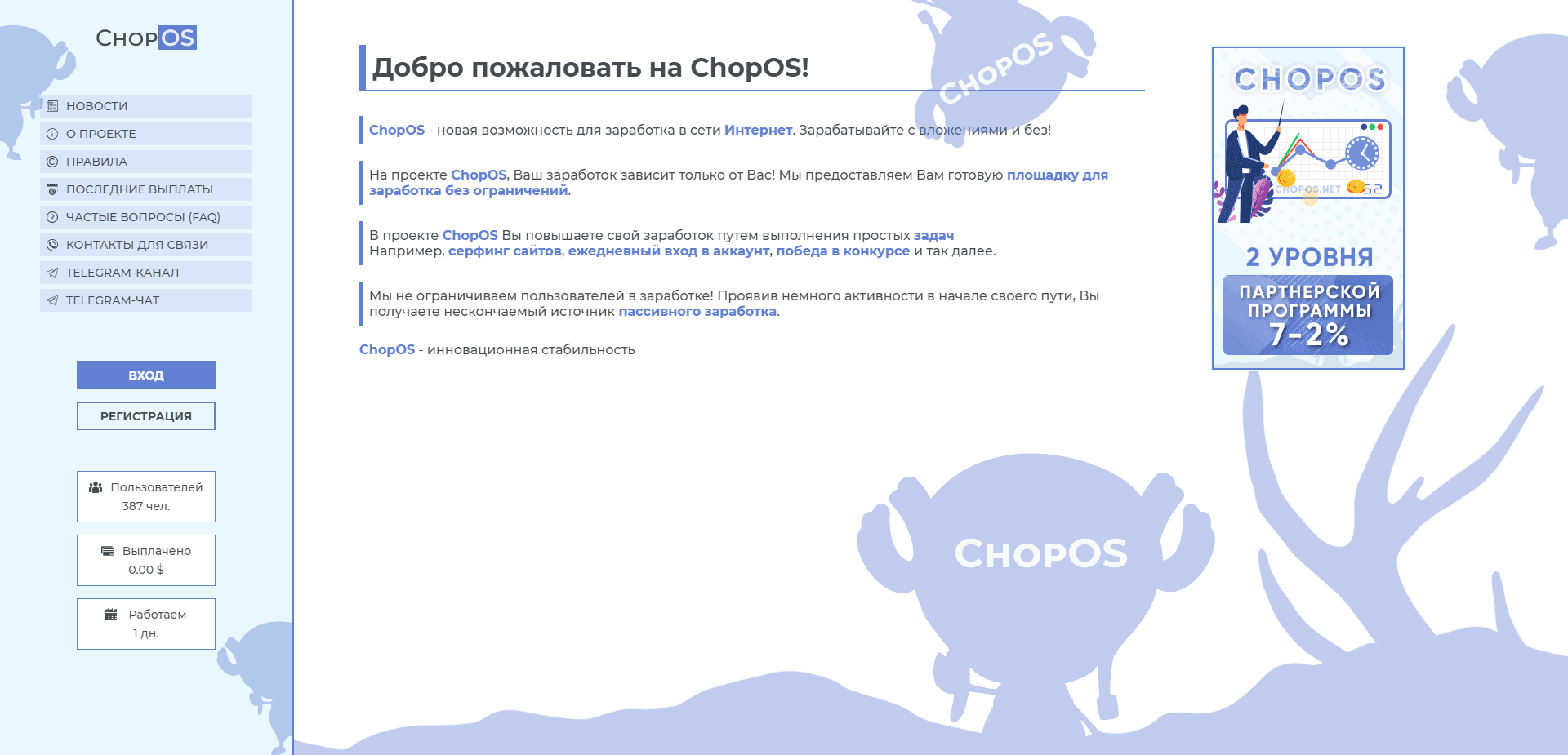 Chopos отзывы и обзор. Развод, лохотрон или правда. Только честные и правдивые отзывы на Baxov.Net